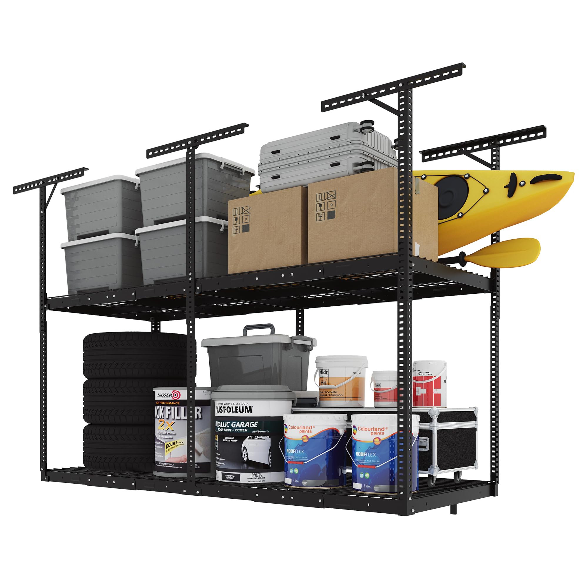 ☆ Custom Garage Hanger CK Ver.3 Amazon.com: FLEXIMOUNTS 3x8 2-Tier Overhead Garage Storage Rack